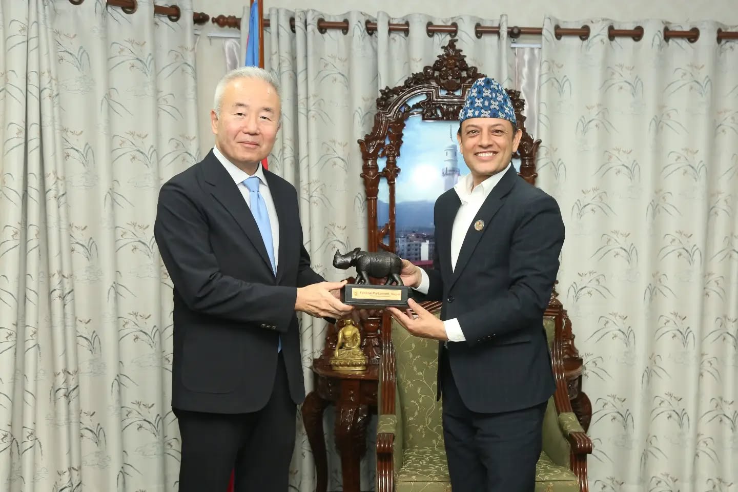 Honorable Speaker Dol Prasad (DP) Aryal paid a courtesy call on the Ambassador of Japan to Nepal, His Excellency Mr. Maeda Toru.